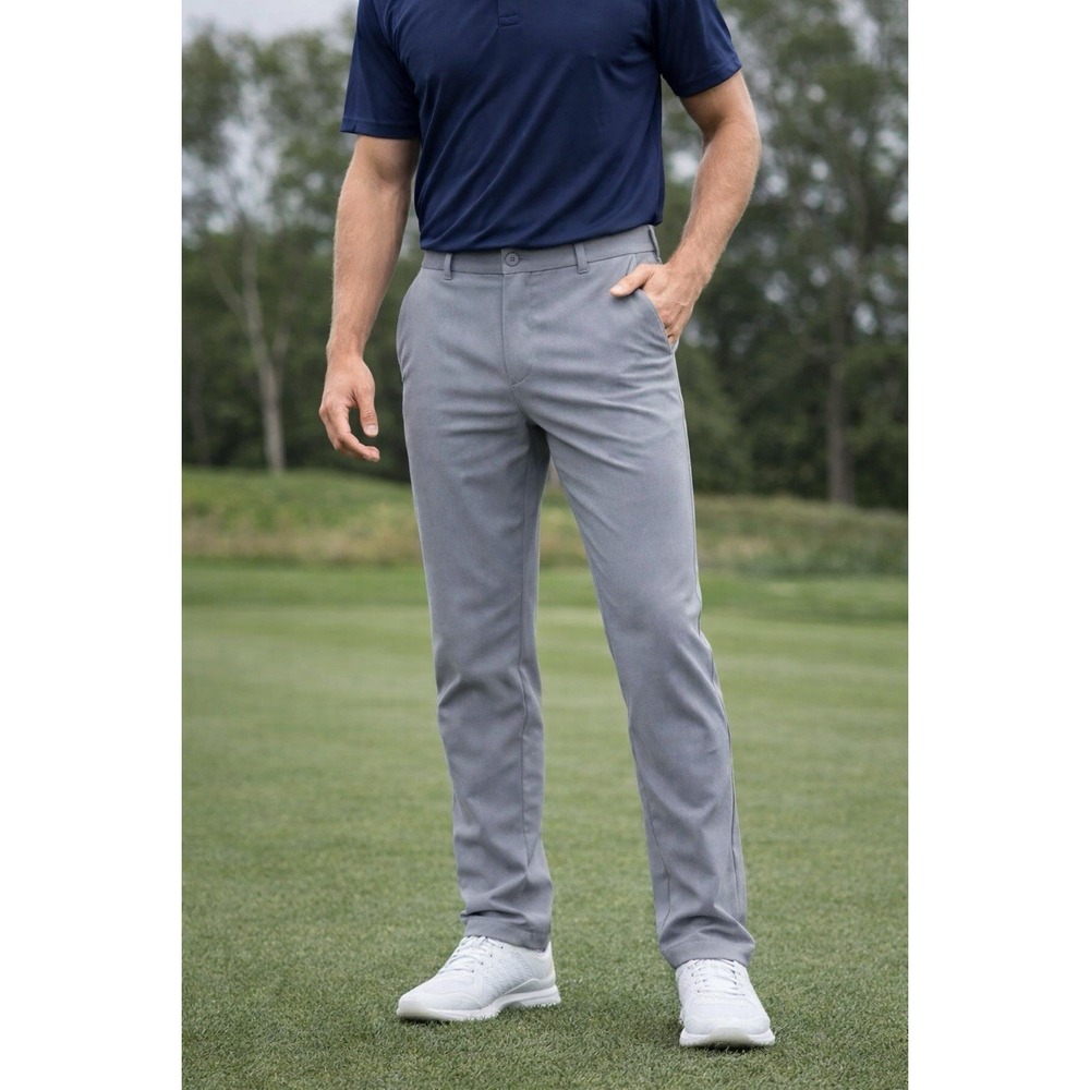 Mizzen Main Pants Mens‎ 35x30 Gray Slim Helmsman Performance Stretch Golf